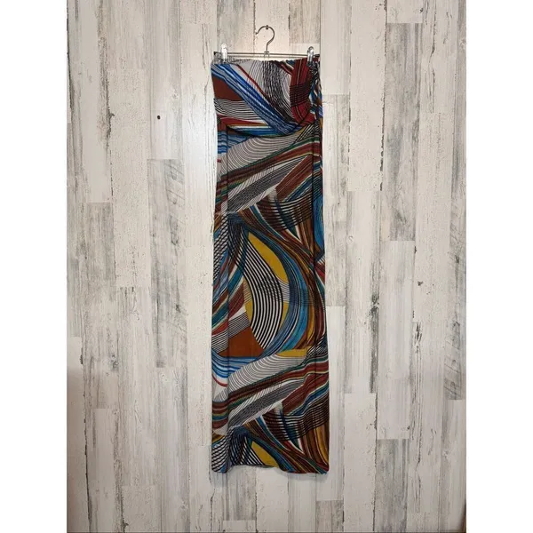 Julia Jordan Colorful Abstract Strapless Maxi Dress – Size M - Image 2