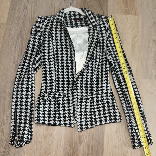 Xtaren Black & White Houndstooth Blazer - Size Small - Image 6