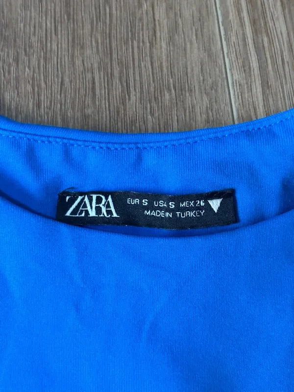 Zara Blue Tank Bodysuit - Size Small - Image 3