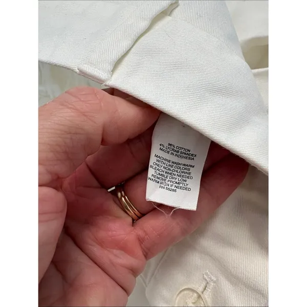 Express White Flare Chinos Pants Slacks Size 4 - Image 3
