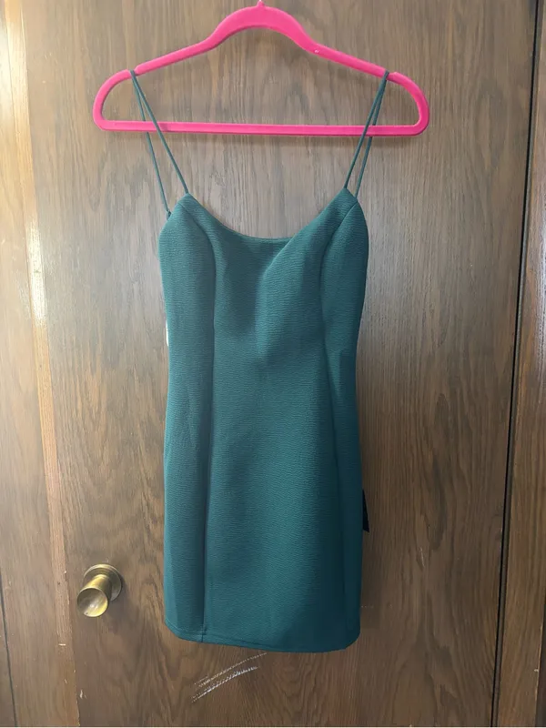 Lulus Paulina Forest Green Bodycon Midi Dress Forest Green NWT - Image 9