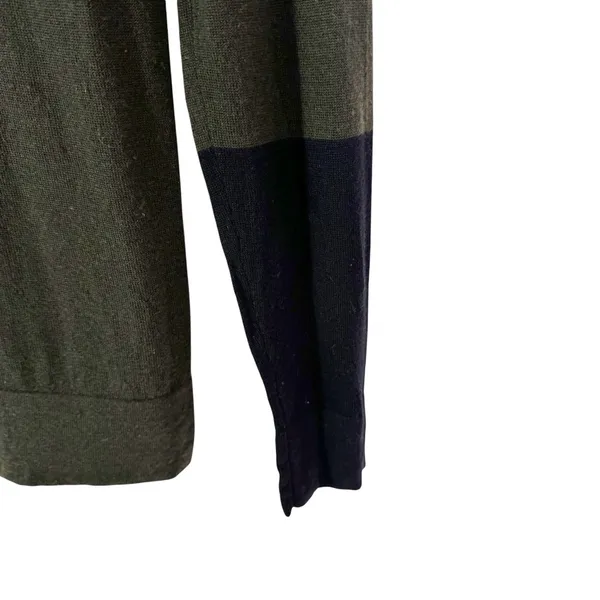 Club Monaco Italian Wool Agnes Sweater Green and Black Size S - Image 4