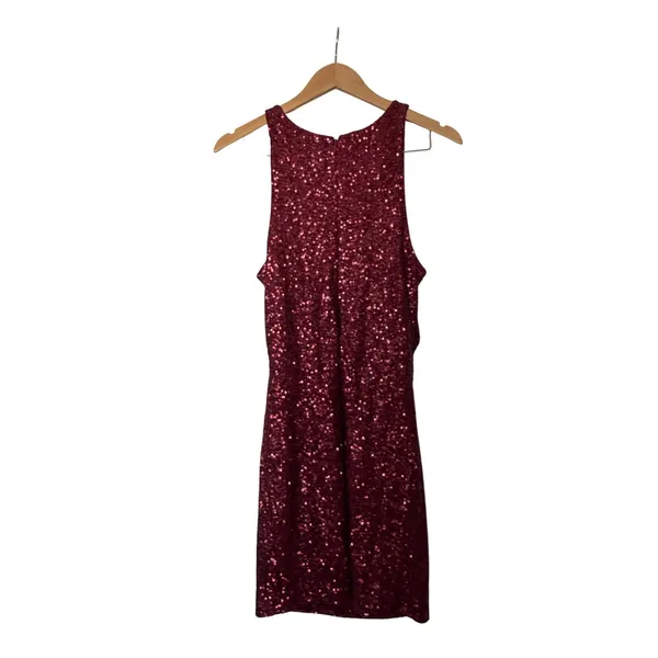 Abound‎ Ruby Red Sequin Dress Size Large Sleeveless Cocktail Party NEW - Image 3