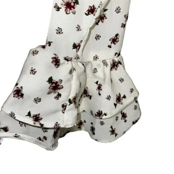 SABO SKIRT Gorgeous Cream Floral Off-Shoulder L/S Lexi‎ Top NWT Size Small - Image 3