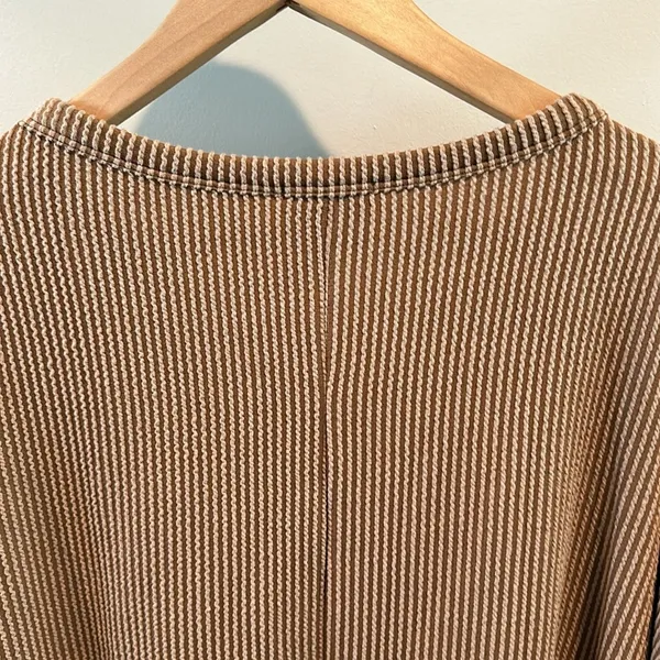Andree by Unit‎ M/L Mocha Oversized Ribbed Dolman Tunic - Image 6