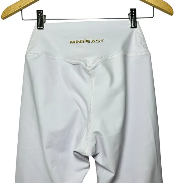 MiniBeast Women’s Flare Yoga Pants Size M White‎ High Waist Stretch Activewear - Image 5