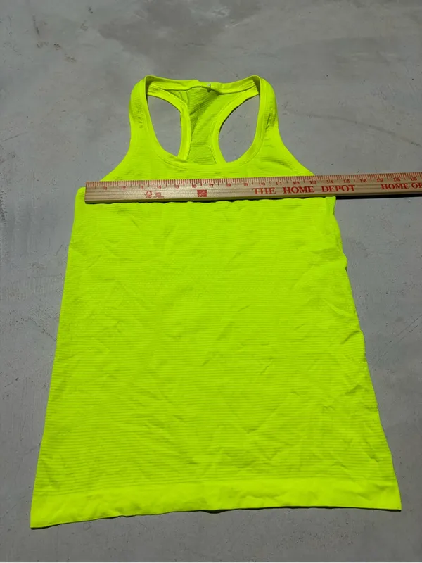 Lululemon swiftly tech Neon Yellow Racerback Tank Top 6 - Image 3