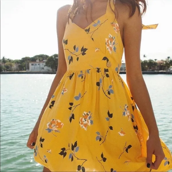 Urban Outfitters pippa dress large‎ yellow dress - Image 2