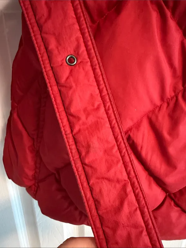 Burberry London Women’s XS Red Hooded Puffer Jacket Belted Double Zip - Image 7