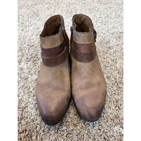 Clarks Collection Ankle Boots Booties Shoes Size 8 Brown‎ Buckle - Image 4
