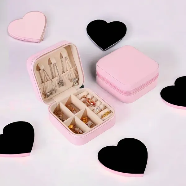 1pc Mini Jewelry Box, Portable Jewelry Storage Box, PU Leather‎ Small Organizer - Image 11