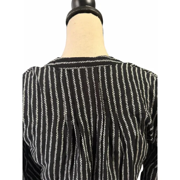 Anthropologie Maeve Women's Black White Calia Top Sz 8 Minimalist Closet Staple - Image 5
