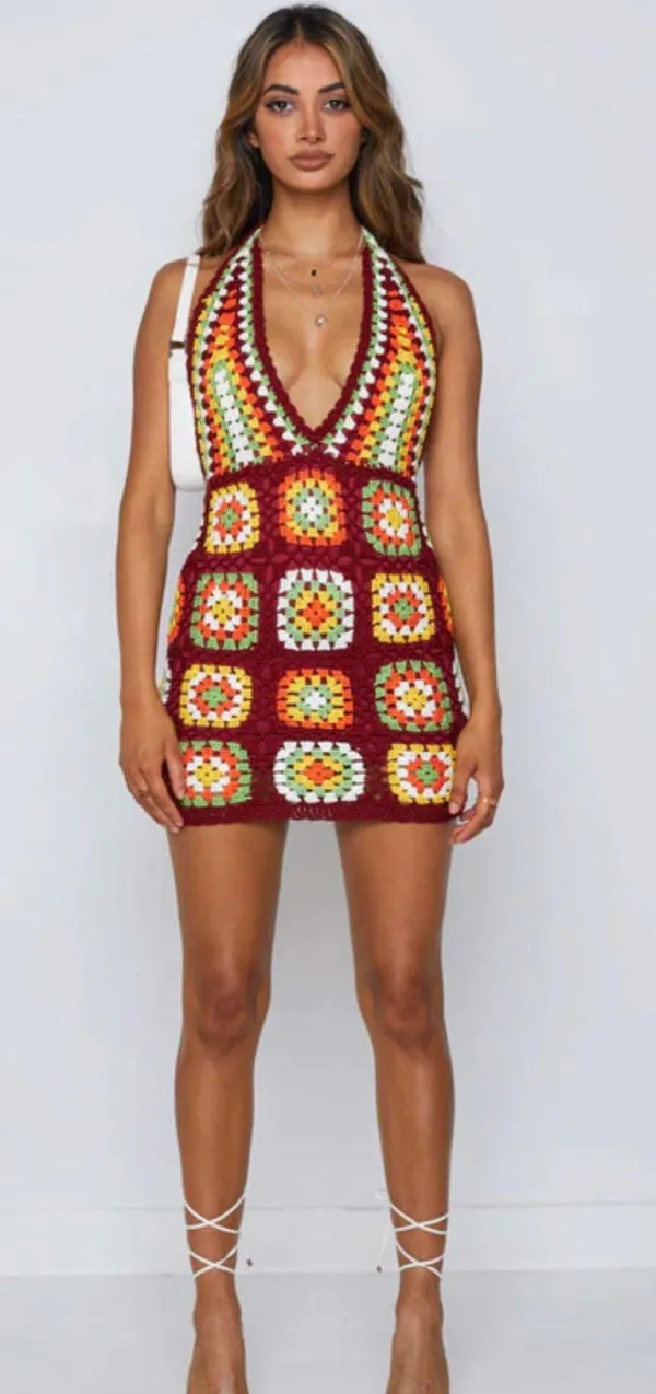 Mini Crochet Dress - Image 2