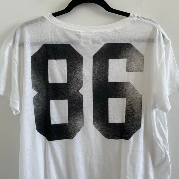 Victoria's Secret Pink White & Black Graphic Tee Size L New Without Tag - Image 7