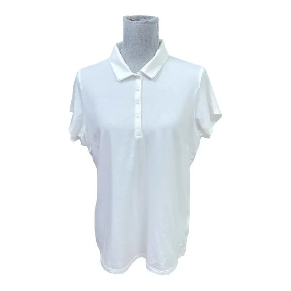 Puma Cloudspun Free Golf women's Polo Size XL White Short Sleeve UPF 40 - Image 2