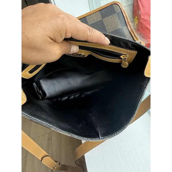 Vintage FENDI Bag Checkered Original Design Crossbody Luxury - Image 13