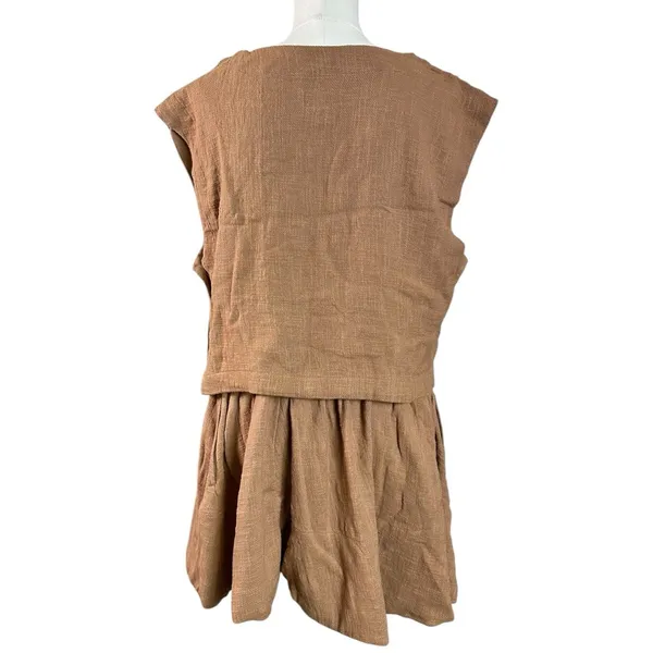 Free People Bohemian Beachy Neutral Skye Mini Skirt & Top Set Latte Small NWT - Image 9