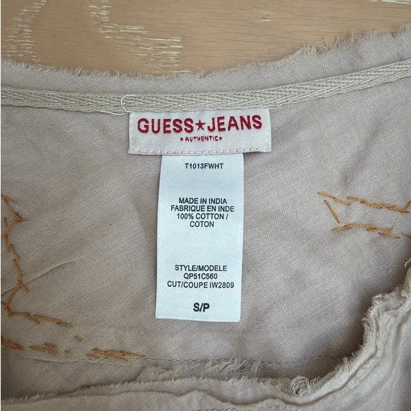 Guess Jeans Tiered Sequin Maxi Skirt Size S Taupe Gold - Image 2