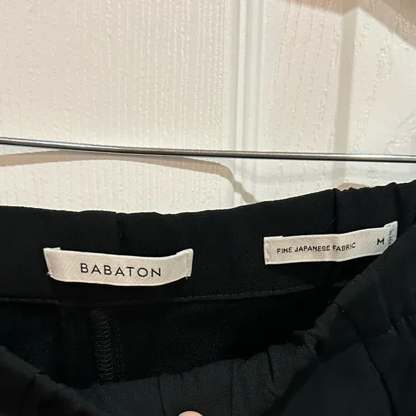 Aritzia Babaton Black Pocket Dress Pant Trousers w Jogger bottom M - Image 4