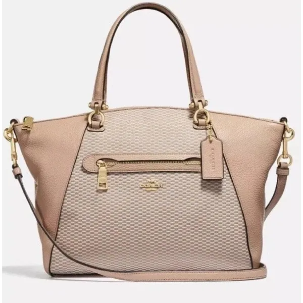Coach Legacy Jacquard Canvas Edie 31 Medium Shoulder Bag 29848 Beechwood Gold - Image 3