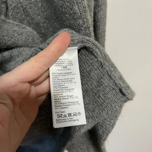 J. Crew Gray Cocoon‎ Merino Wool Alpaca Blend Sweater Blazer Size XS - Image 6
