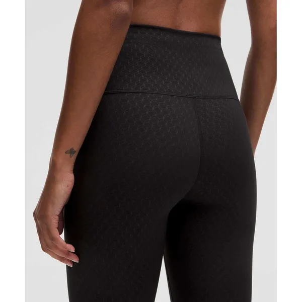 Lululemon Wunder Train High-Rise Tight 25" Size 0 Geo Tile Emboss Black - Image 3