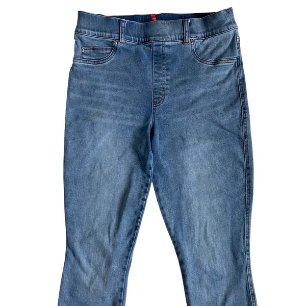 Spanx Jean-ish Ankle Leggings Wmns Large High Rise Skinny Denim Medium Wash Blue - Image 5