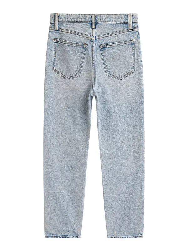 Abercrombie & Fitch Womens 90s Straight Ultra High Rise Light Wash Jeans size 25 - Image 3