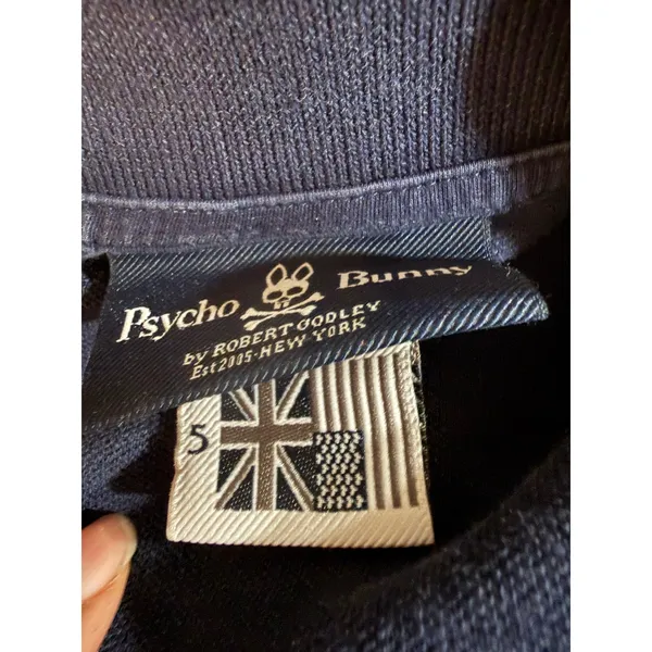 Psycho Bunny Navy Blue Short Sleeve Polo‎ Shirt Womens Size S Embroidered Logo - Image 6