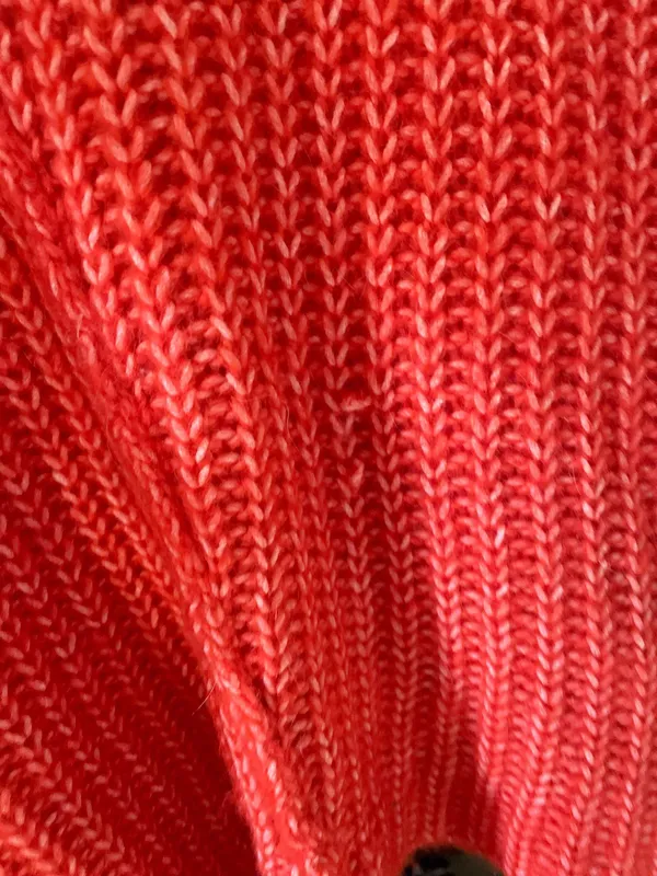 ZARA Knit Oversized Orange Sweater - Image 4