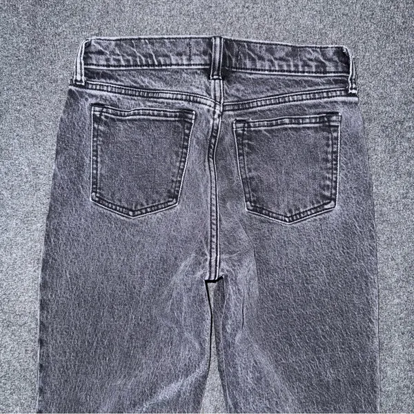 Abercrombie & Fitch Straight Leg Mid Rise Curve Love Black Jeans Sz 25 / 0 LONG - Image 5