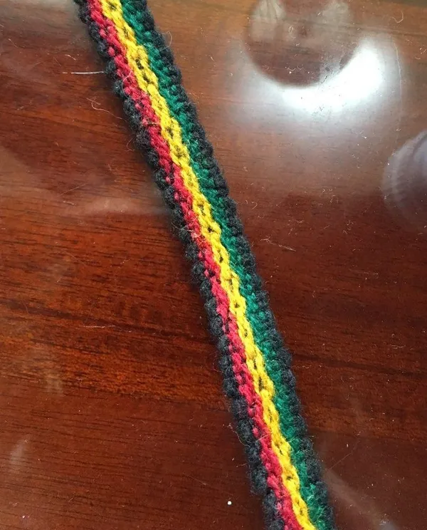 Handmade Rasta weaved bracelet - Image 5