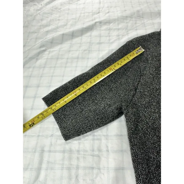 Zara Knit Women’s Gray Mock Neck Short Sleeve Sweater Top - Size L - Minimalist - Image 6