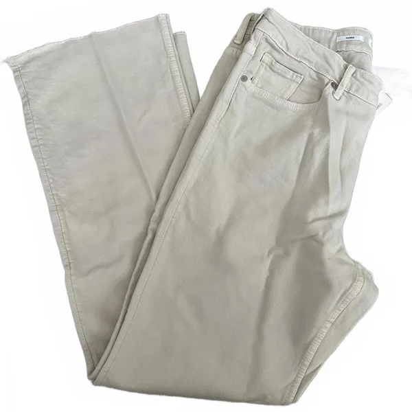Mango Medium-Rise Flared Jeans NWT Fiona Ecru Size 12 (EUR 44) - Image 5