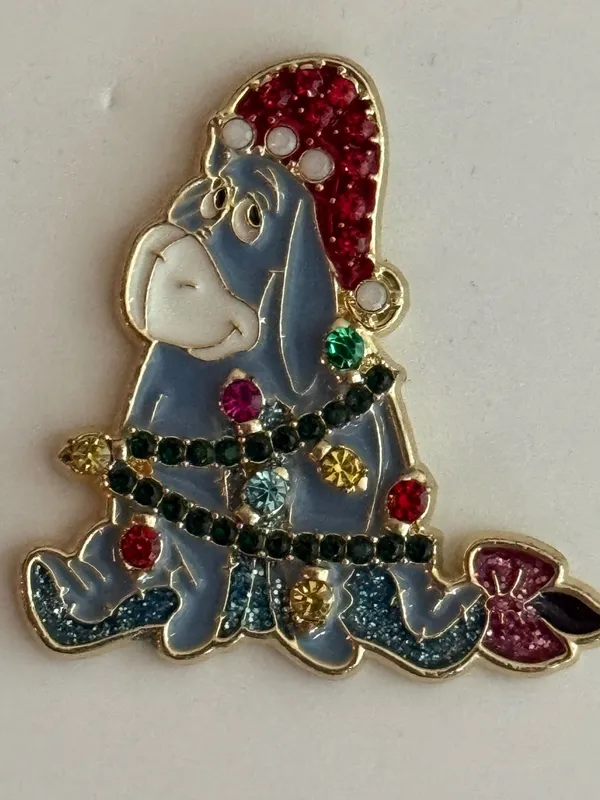 BaubleBar nwt Disney Eeyore Holiday Earrings - Blue Multicolor Christmas - Image 2