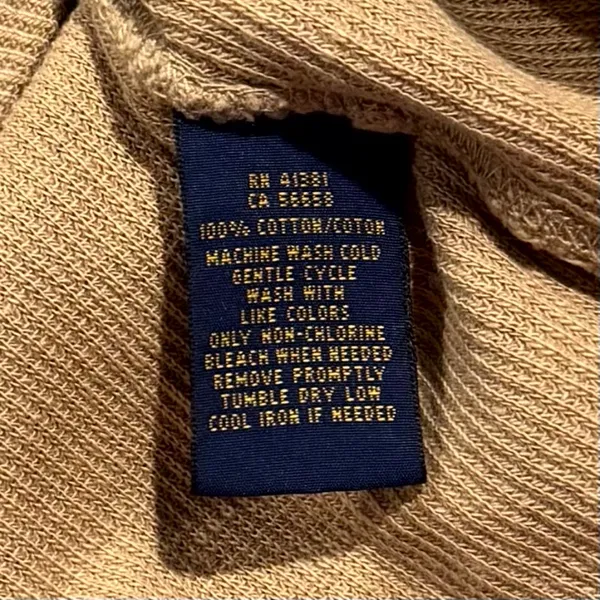 Polo Ralph Lauren Dress Waffle Knit Long Sleeve Camel M Quiet Luxury Old Money - Image 4