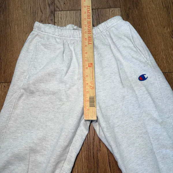 Champion Reverse Weave Gray Heather Sweatpants Raw Hem Womens Small Loungewear - Image 8