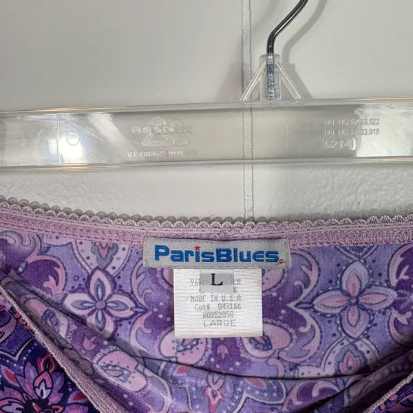 Paris Blues Vintage Y2K Asymmetrical Hem Purple Witchy Pattern Skirt Large L 90s - Image 4