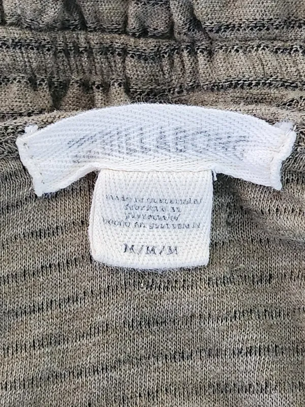 Billabong Womens Olive Green Stripe Long Sleeve Romper Shorts Size Medium Flaw - Image 8