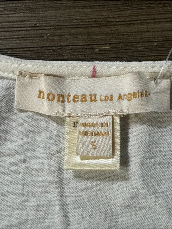Monteau White Wrap Crop Top with Gold Buttons - Image 6