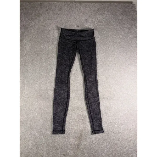 lululemon wonder under leggings low rise black white 6 Full Length - Image 2