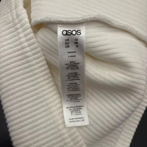ASOS Women's Dress Ribbed‎ Corset Underwire T-Shirt Size 10 - Image 7