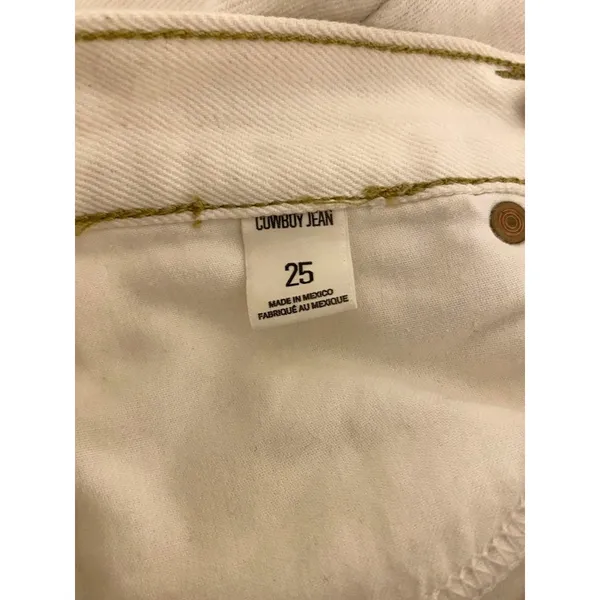 Women's‎ BDG Urban Outfitters White Wash Cowboy Jean Bootcut 25 Waist 29" Inseam - Image 3