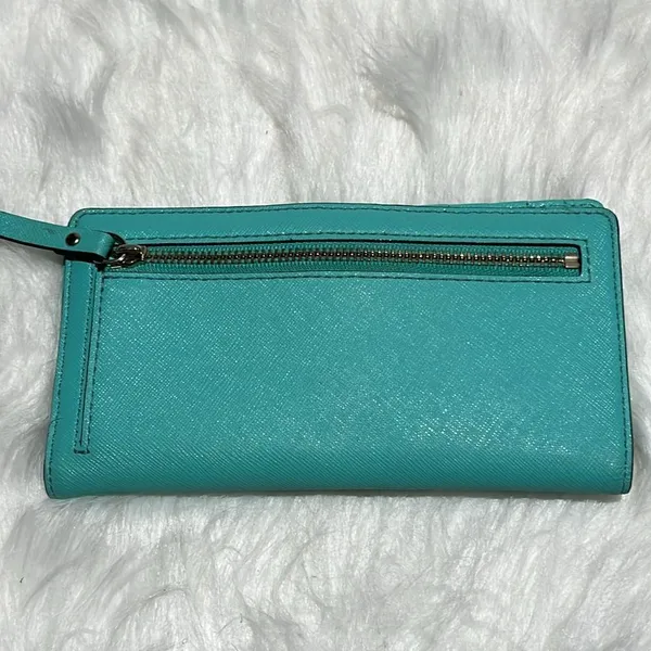 KATE SPADE Cherry Lane Stacy Bright Beryl‎ Leather Wallet - Image 5