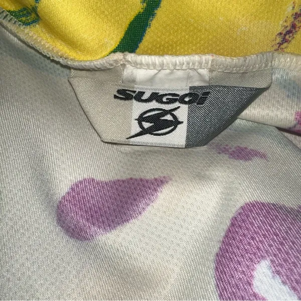 Sugoi Women’s Yellow Floral Cycling Shirt Medium *read - Image 3