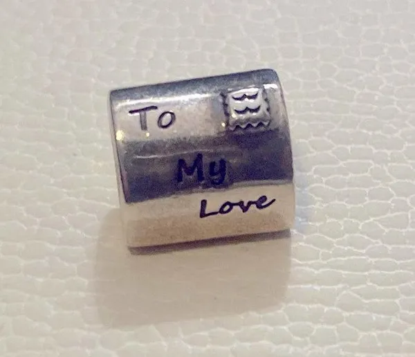 PANDORA Authentic Sterling Silver 925 To My Love Envelope Charm - Image 3