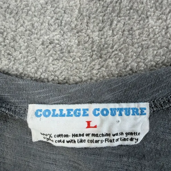 College Couture Mississippi State Tank Top Women's LG Gray Rhinestone Pockets - Image 3