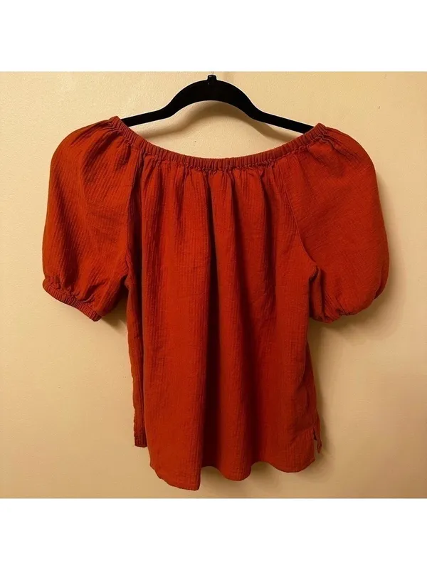 Loft Peasant Top Smocked XS - Image 6