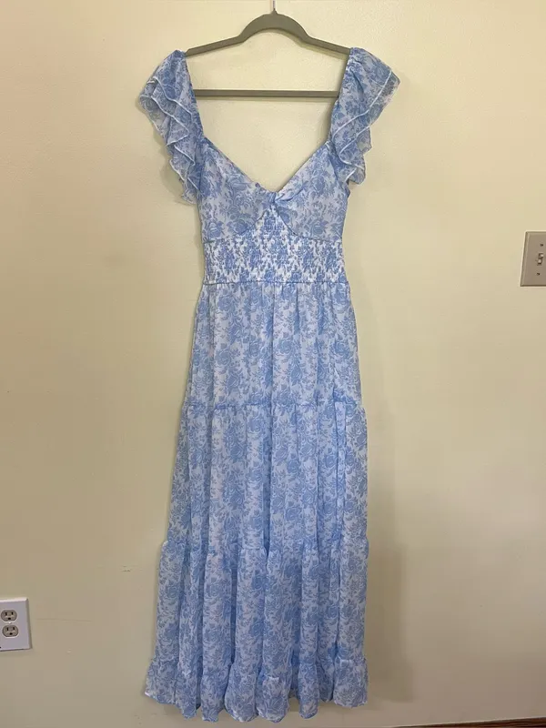 NEW Altar’d State Blue Floral Maxi Dress Size Small Available NWT - Image 2