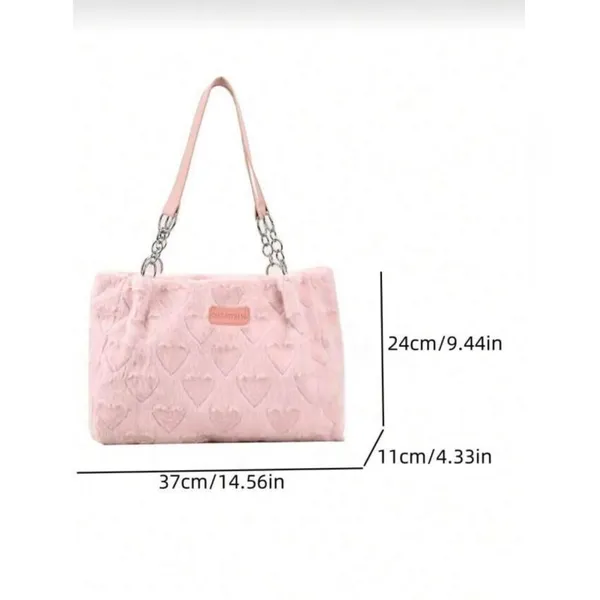 Pink faux fur bag - Image 3